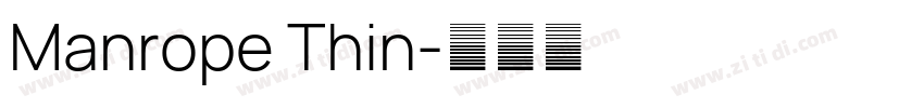 Manrope Thin字体转换